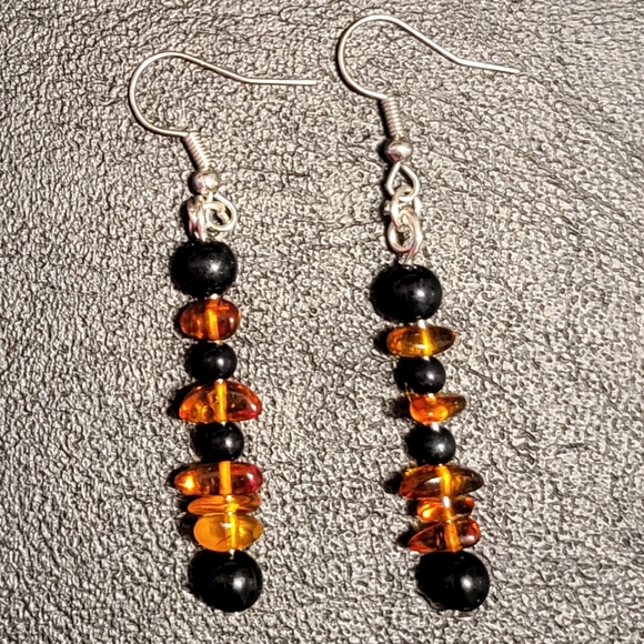 Amber Earrings - Picture 2 of 3